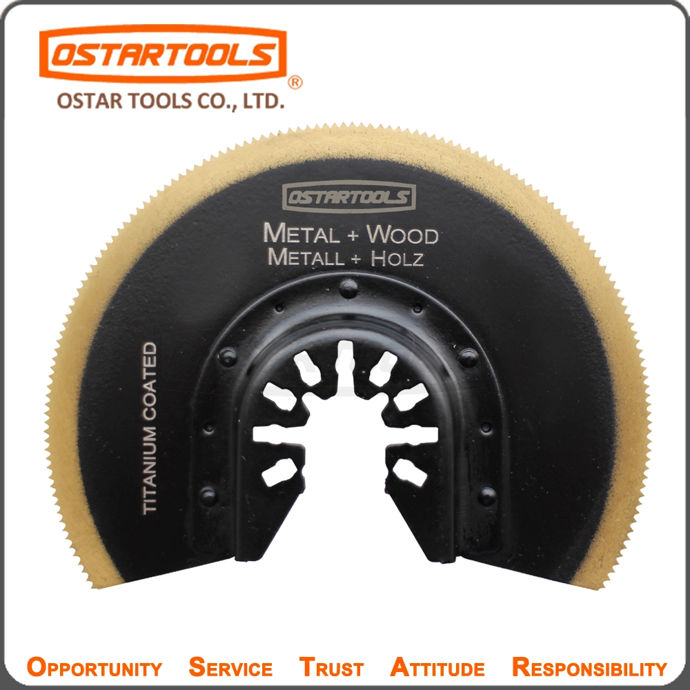 800-1407t 86mm (3-3/8") und 100mm (4") Bi-Metall-FlachTitan-Zähne Oszillierendes Sägeblatt