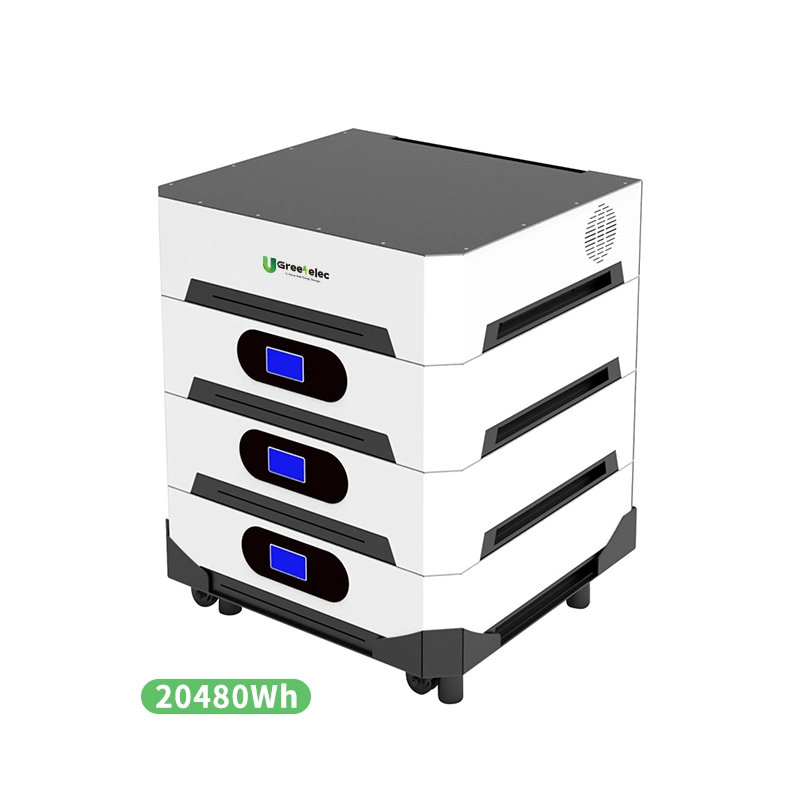 U-Greenelec Renewable 51.2V 300ah 48V Home White Store Solar Energy Stacked Lithium Battery Pack