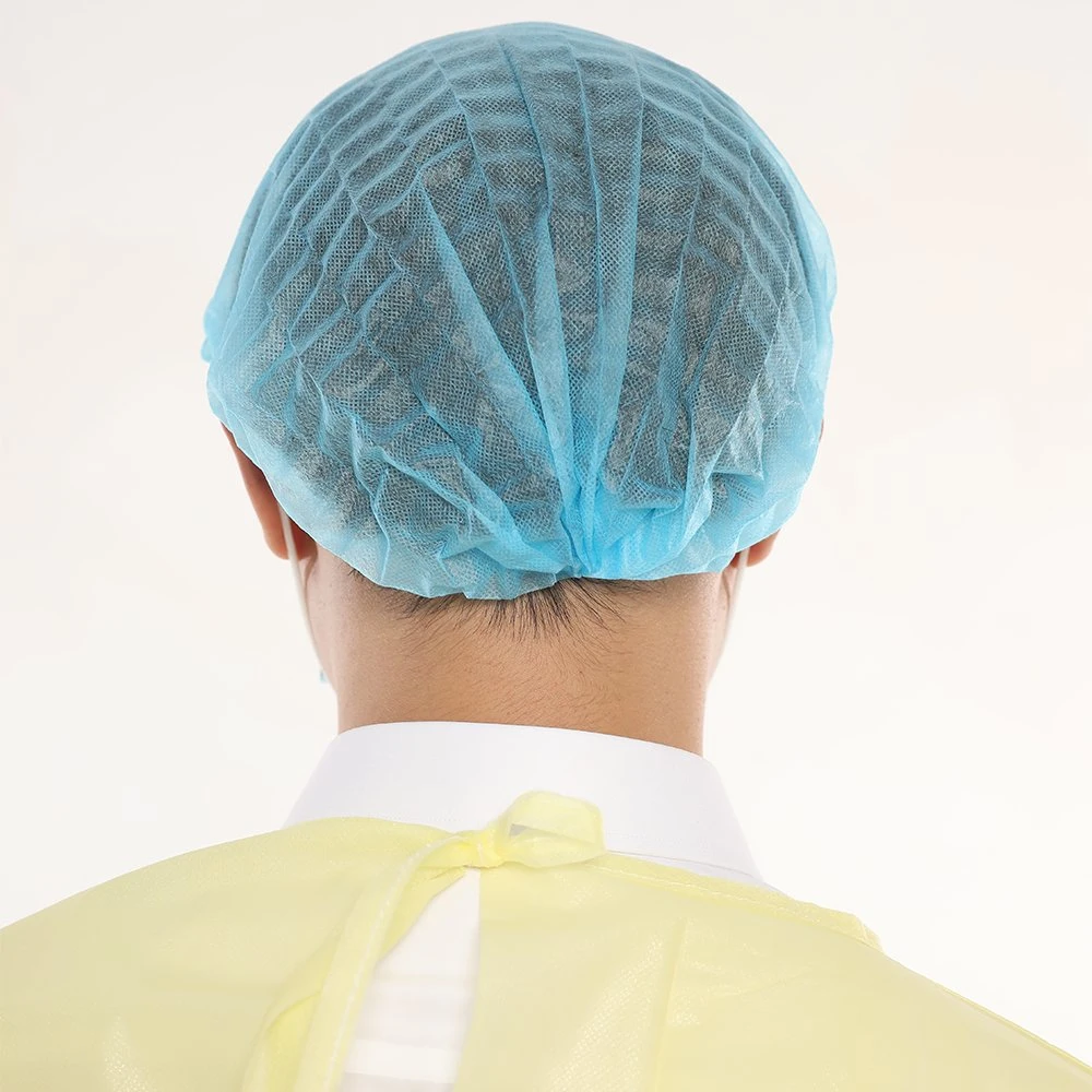 Médico Hairnet descartáveis em polipropileno não tecidos Bouffant Tampa Clip