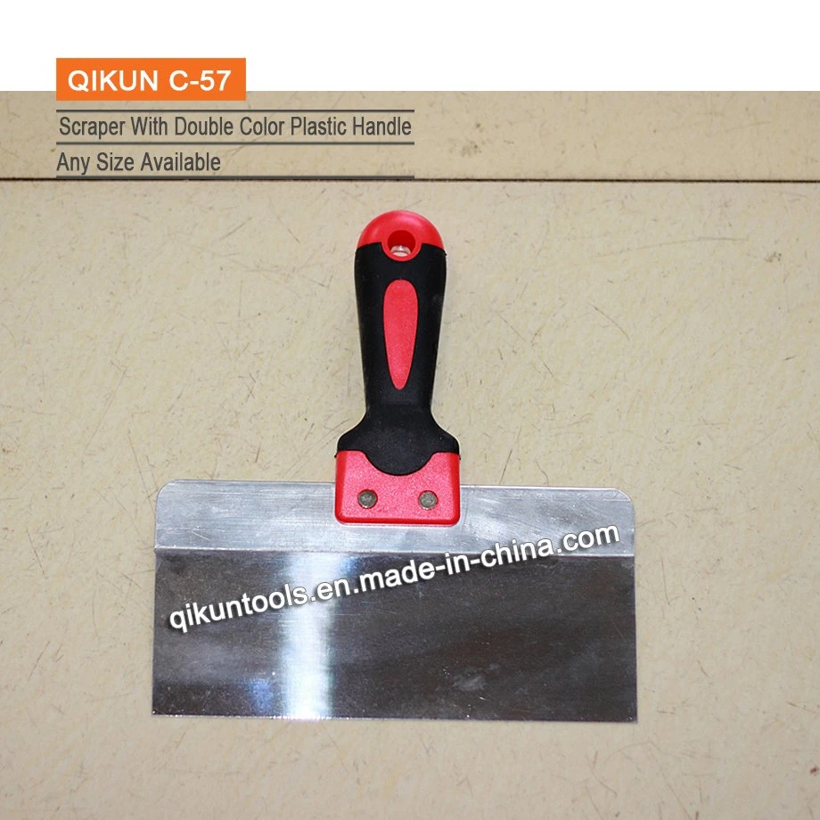 C-57 Construction Decoration Paint Hardware Hand Tools Erasing Knife with Double Color Plastic Handle