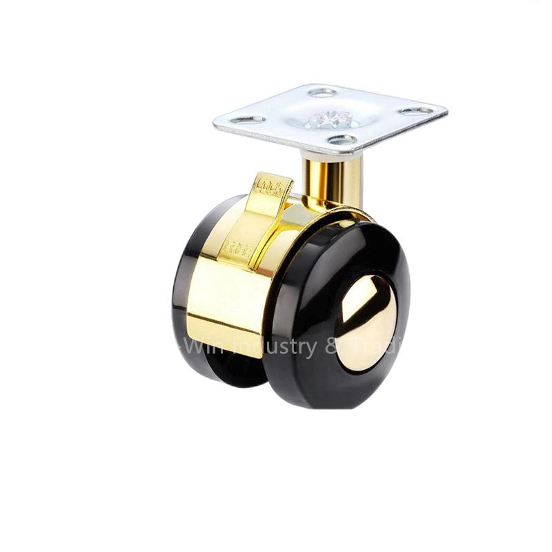 Universal Chair Wheel Furniture Caster 1.5" 2" Three Colors Zinc Alloy