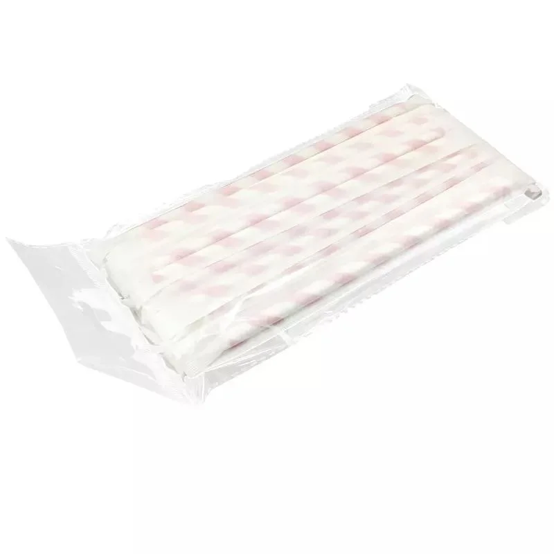 Compostable Paper Disposable Drinking Straws Individually Wrapped Paper Drinking Straws