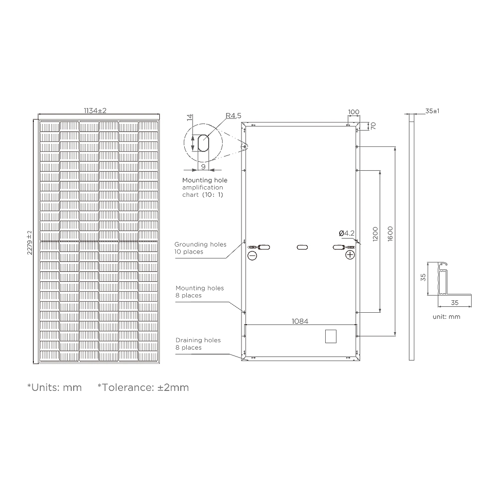 Sunpal Monocrystalline paneles Solares de 540W 550W 560W Half Cut Paneles solares