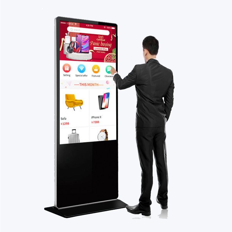 Kingone 55 pouces LCD écran tactile de la publicité Publicité Conseil Totem Android intérieure de la signalisation numérique