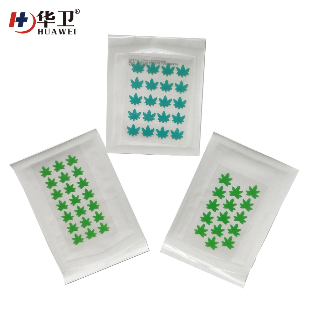 Leaf Style Acne Pimple Patch Hydrocolloid Adhesive Spots Treatment Tea Tree Oil 20dots/Pacth