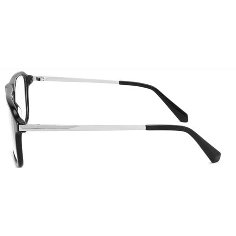 New Fashion Design Acetate Combined with Metal Temple Browline Glasses for Men Optical Frames