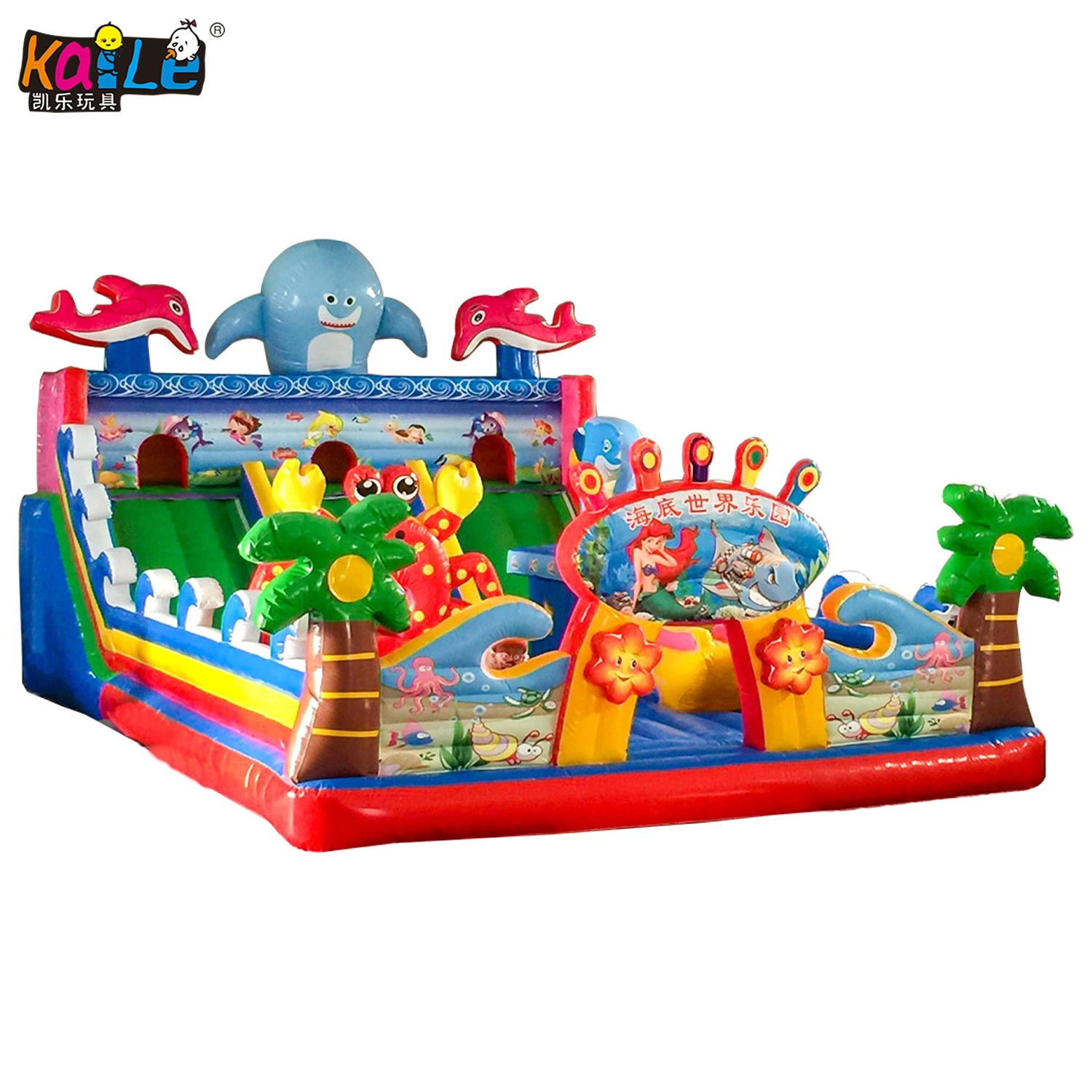 Beautiful Design Amusement Park Kids Castle Inflatable Candy Bounce House Stair Slide