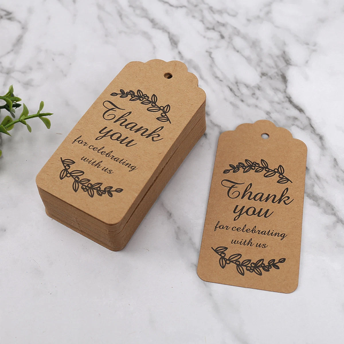 Eco Friendly Recycle Brown Kraft Paper Hang Tags for Clothing with String