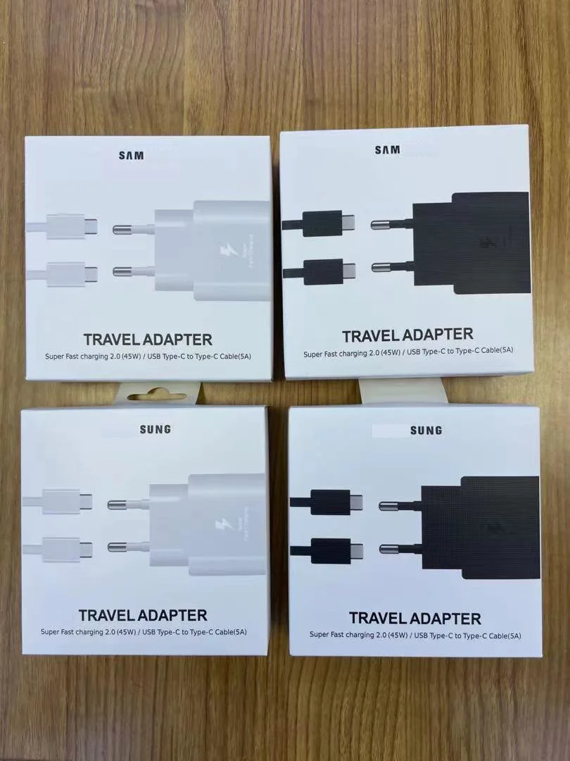 Personnalisé UE 1: 1 Original de qualité Mobile Kit de charge rapide 45W Voyage adaptateur pour fiche