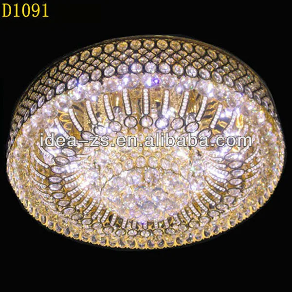 Middle Pendant Light China Wholesale/Supplier Remote Control Gold Round LED Chandelier Pendant Light Apendant Lighting