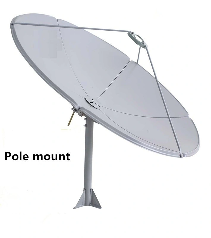 180cm Prime Focus Dish TV Antenna Satellite Signal Receiving with Pole Mount