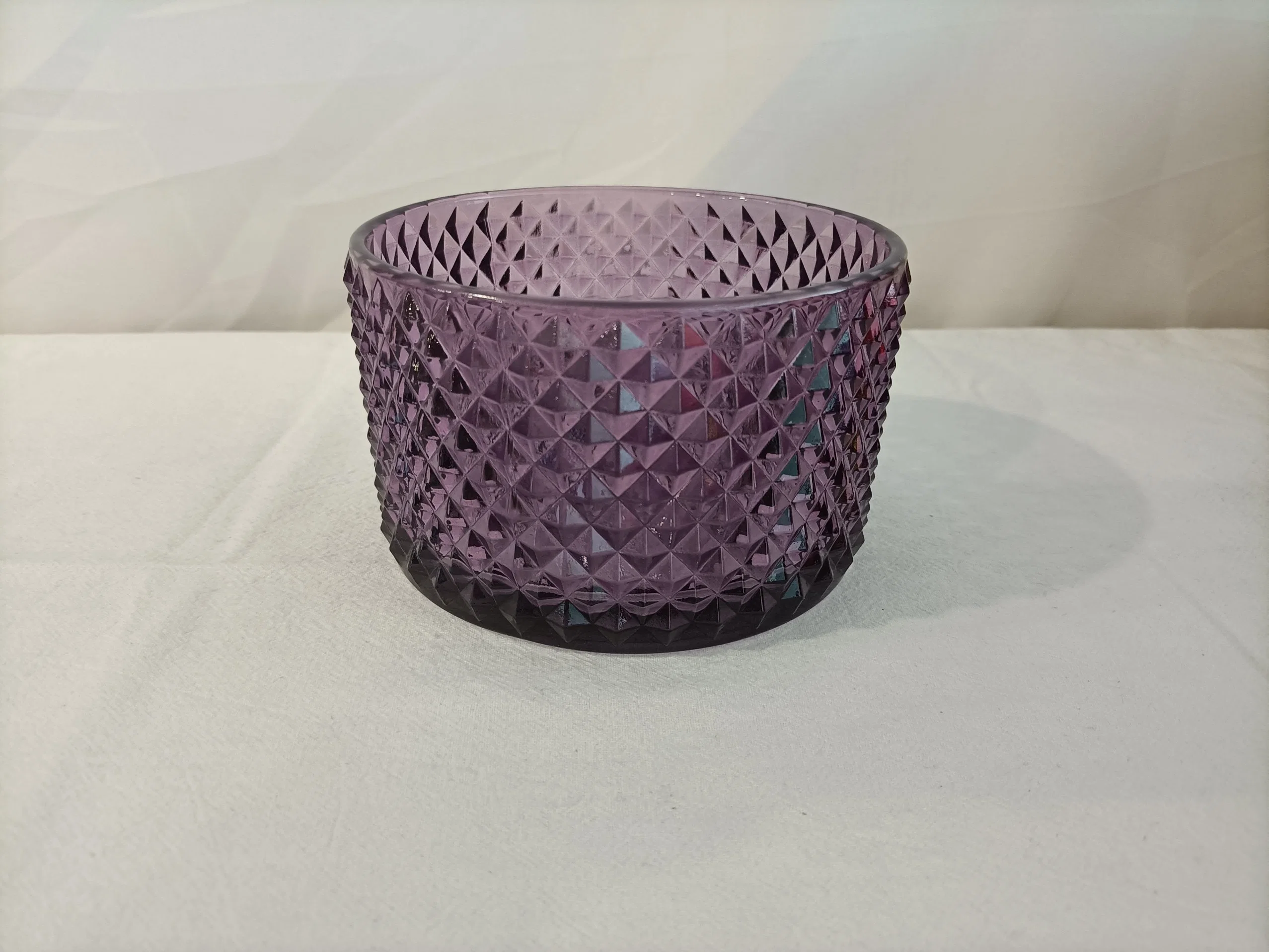 3 Size Embossed Pattern Candle Holder with Painting Color