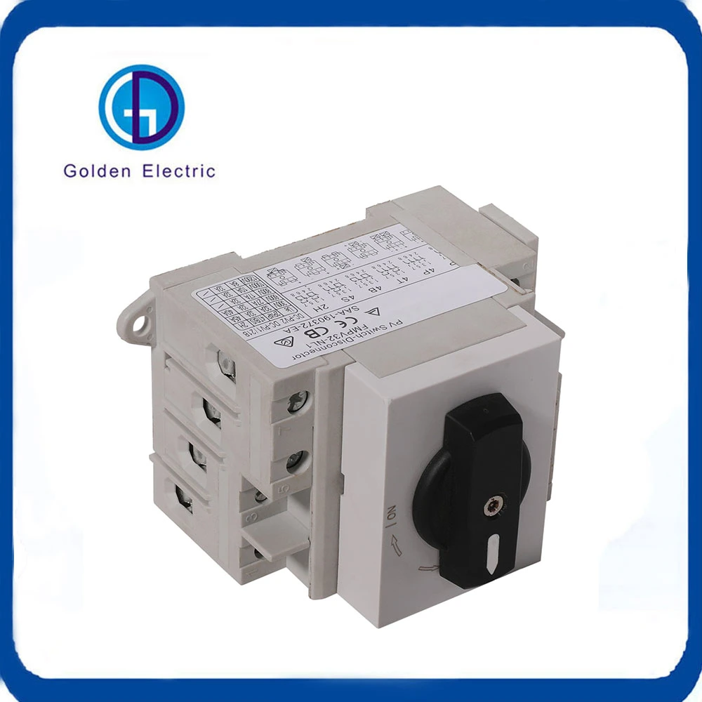 Solar PV Disconnector Switch DC1200V 4p 32A DIN Rail Mounted DC Isolator Switch Disconnector Used for Photovoltaic System