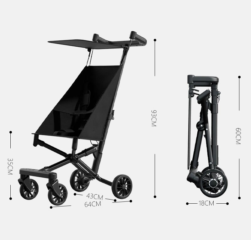 Cochecito para bebés viaje para bebés Paraguas plegable portátil ultraligero de cuatro ruedas Cochecito para bebés