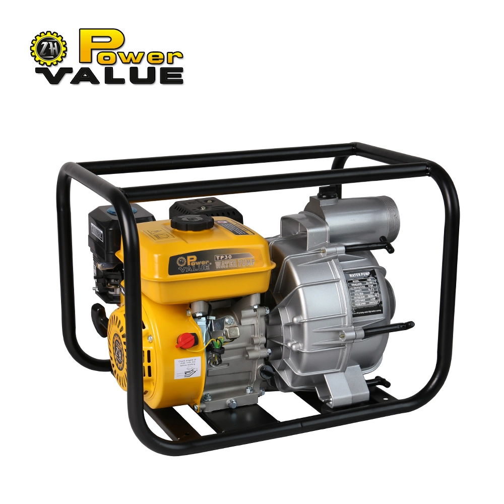 Power Value 3 Inch 7 HP Low Noise Sewage Gasoline Petrol Engine Agricultural Irrigation Dirty Water Pump