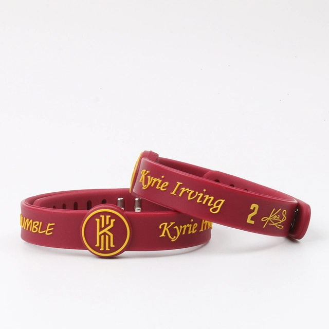 Promotional Polyester Fabric Bracelet Basketball Star Custom Logo Silicone Wristband for Fans Souvenir