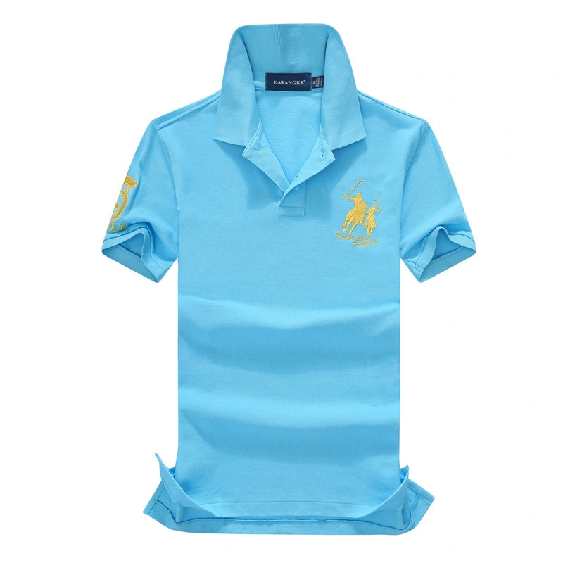 Promoción de venta al por mayor de deportes de moda personalizada Mens camisetas de Golf de secado rápido