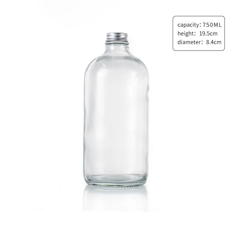 16 Oz 250ml 500ml 1000ml Sparyed Color Wholesale/Supplier Clear Beverage Juice Organic Raw Kombucha Boston Coffee Glass Bottles with Screw Lid