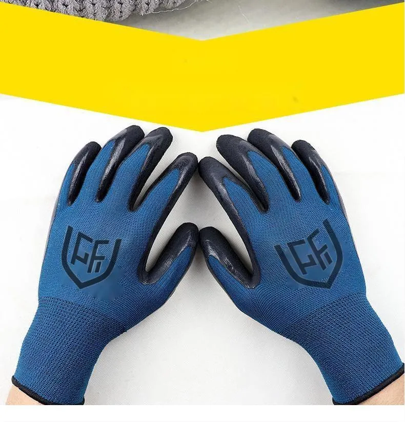 Comfortable 15g Nylon and Spandex Liner Latex Foam Garden Working Hand Gloves