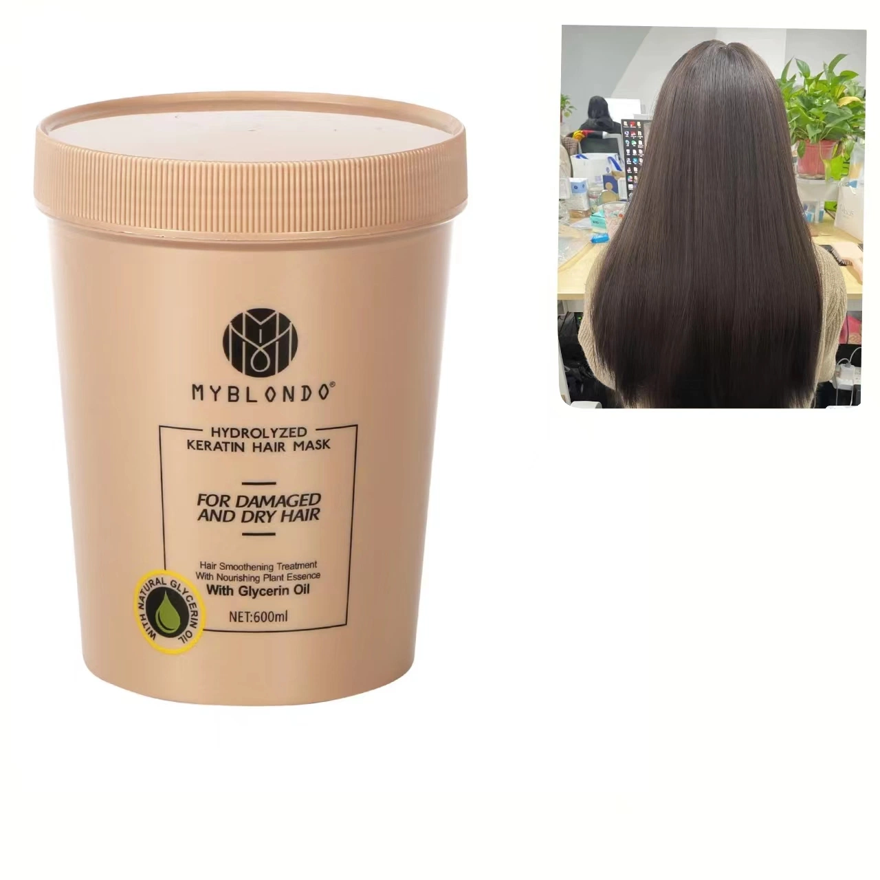 Label privé sulfate libre shampooing cheveux réparation Biotine huile cheveux Crème de réparation