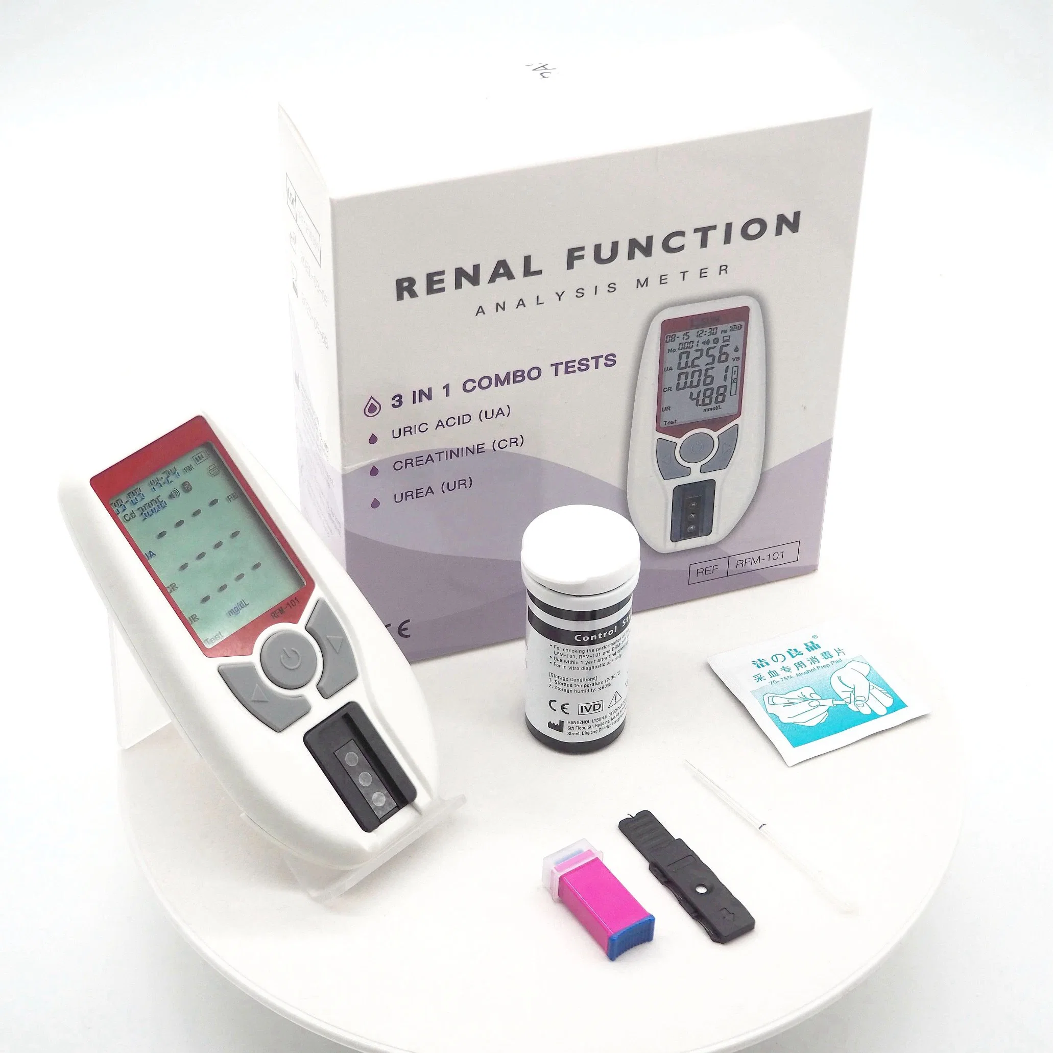 3 in 1 Utility Multifunctional Digital Portable Creatinine & Uric Acid & Urea Renal Function Analysis Meter