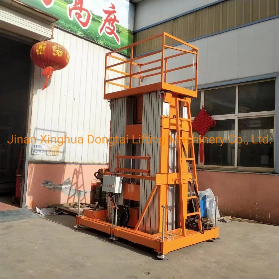 200kg Load 6m-14m Aluminum Hydraulic Telescopic Ladder Platform Lift