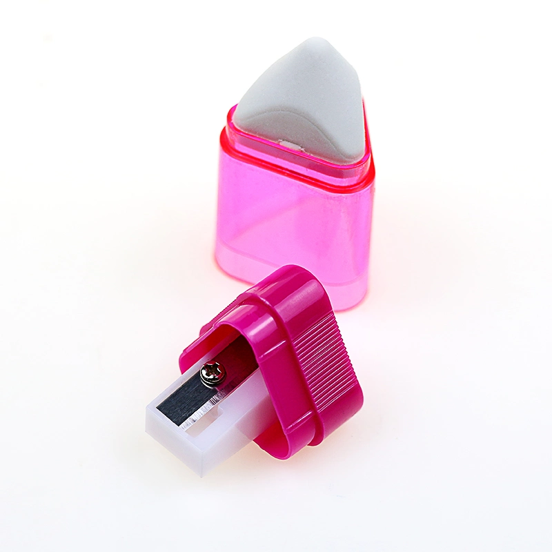 Manual Triangular Shaped Pencil Sharpener with Eraser