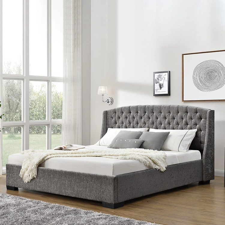 Willsoon Furniture 1177 Cadre de lit à baldaquin Double/Roi/Reine Style américain Mobilier de chambre