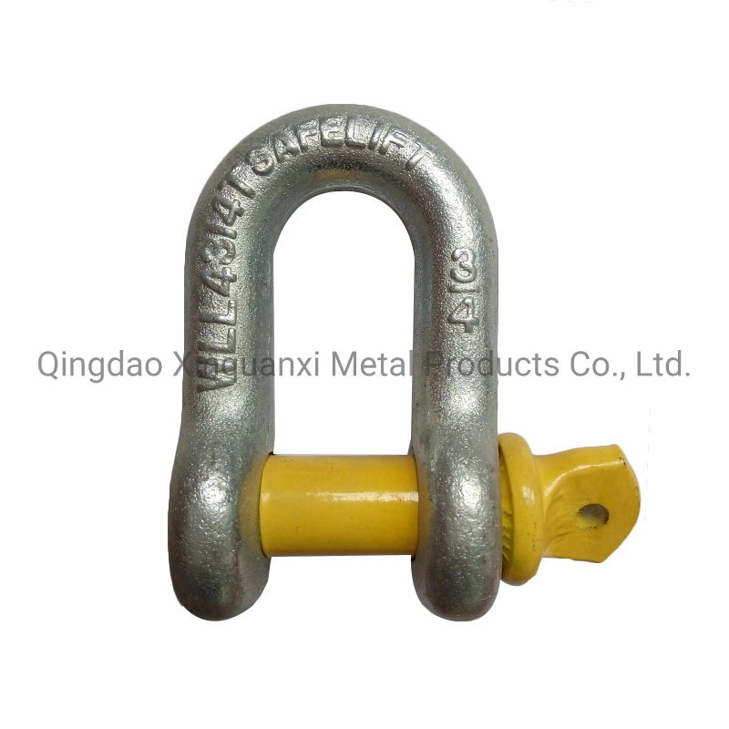 G210 Us Type Screw Pin Lifting D Shackle Carbon Steel Forged Anchor Chain Marine Dee Shackle