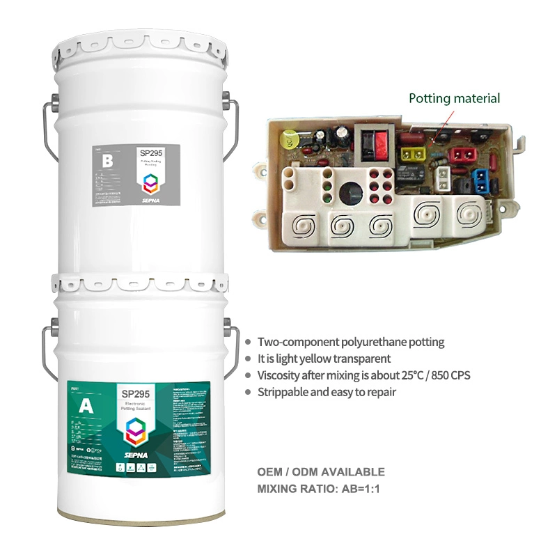 Adhésif de potage en polyuréthane transparent pour carte de circuit imprimé (PCB)