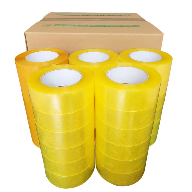 Wholesale/Supplier Price Bulk Cheap Yellow Plastic BOPP OPP Beige Gum Packing Packaging Moving Carton Cello Sealing Gummed Clear Self Fita Adesiva Adhesive Tape