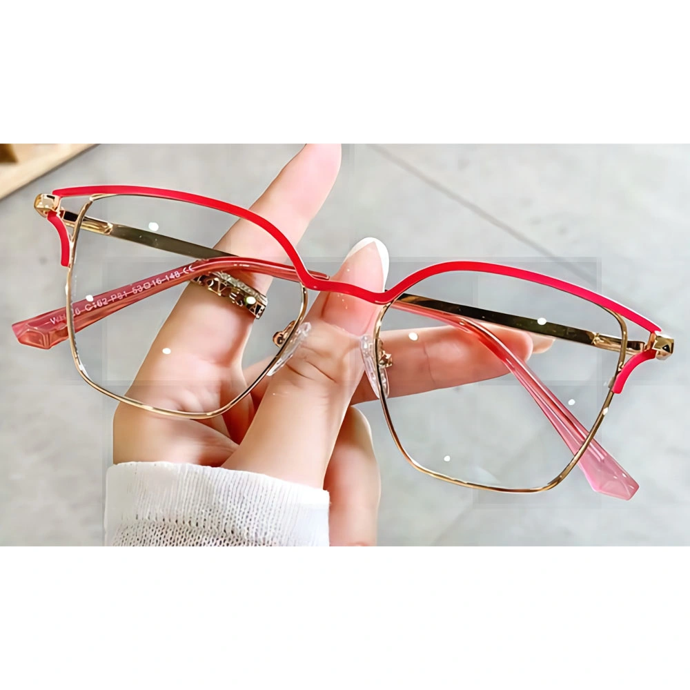 Gd 2023 Hot Selling Cat Eye Glasses Women New Design Cateye Fashion Metal Optical Frames