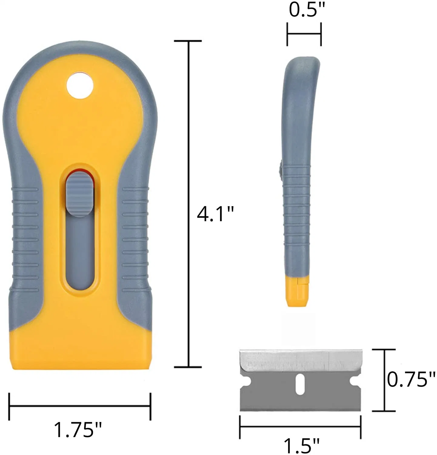 Jeu de racloir de rasoir avec 30 lames supplémentaires, Razor le racloir, de la fenêtre de la décapeuse, outil de racleur, le verre de la décapeuse, des lames racleuses, lame, lame de rasoir rétractable du racloir