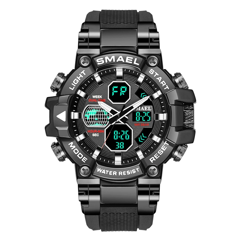 Watch Smael Women Wristwatches Sport 50m Waterproof Alarm Clock Analog Digital Male Clocks 8027 Mens Watches Digital