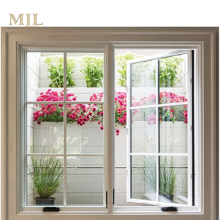 Mjl Building UPVC Windows and Doors Double Lowes Glass Plastic PVC Casement Windows Canada