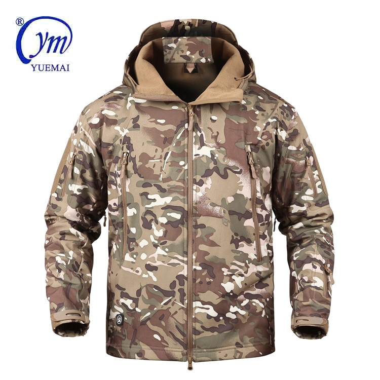 Multicolor Outdoor Hoodie Army Uniform Waterproof Softshell Military Hunting Tactical Jacket