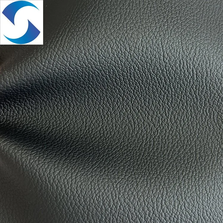 0.8mm Soft Feeling Colourful Litchi Grain Knitting Backing PVC Leather Roll Artificial Leather for Car Seat Cover