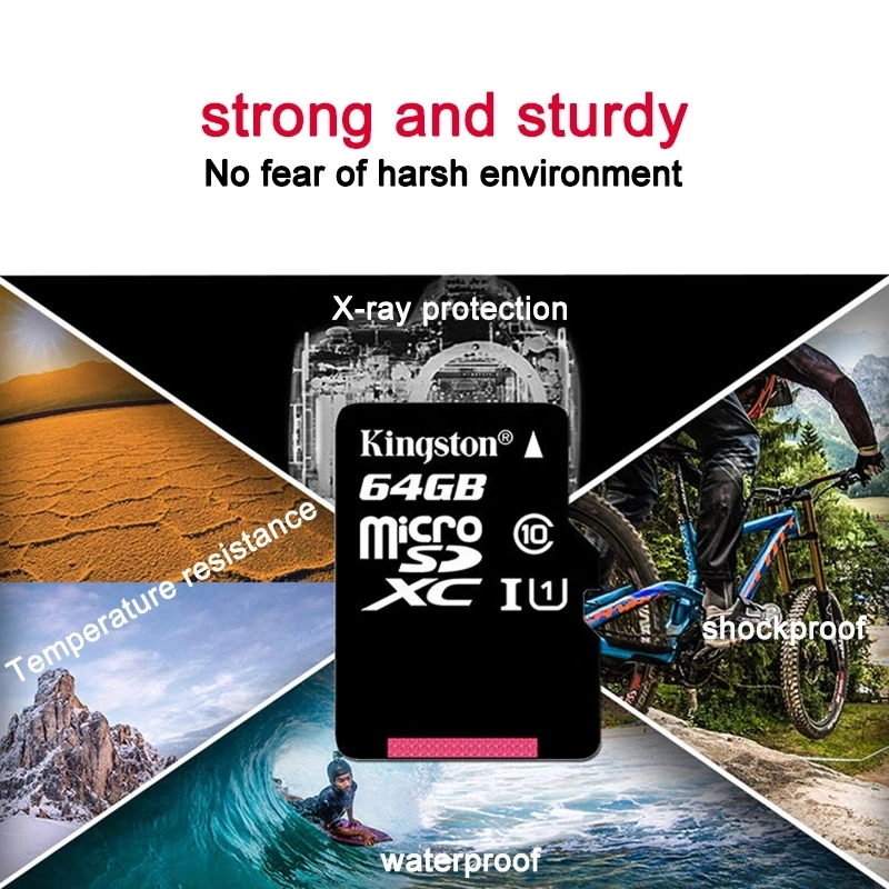 Original High Speed SDHC Kings SD Card 16GB 32GB 64GB 128GB 256GB Micro SD Memory Card Class 10 Mini TFT 16 32 64 128 256 GB