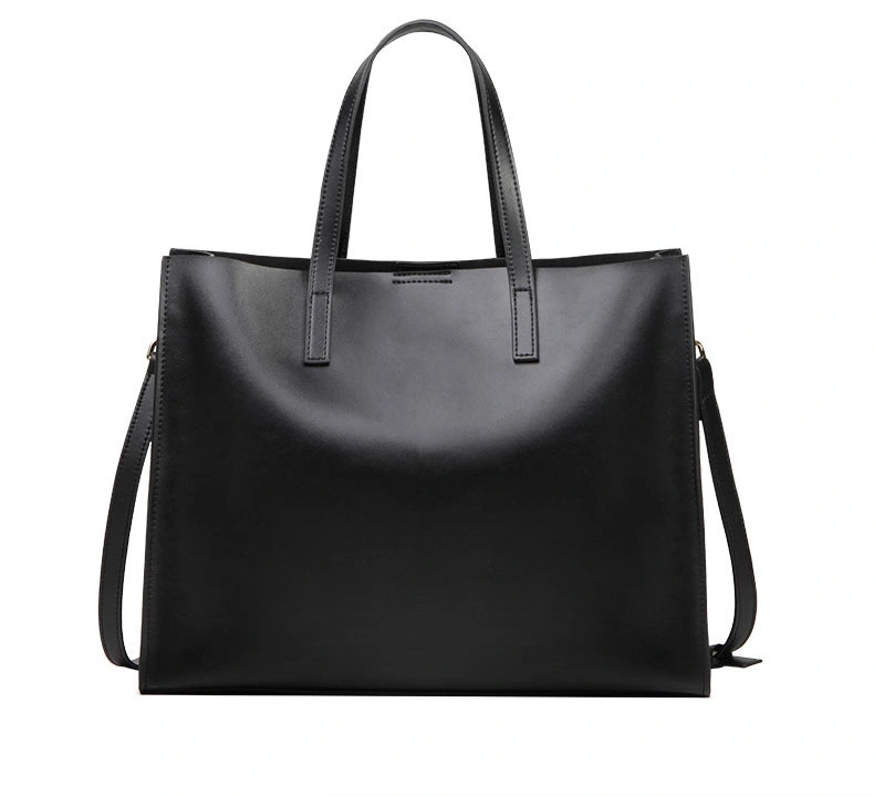 Large New Arrival Waterproof Smooth PU Large Capactity Women Commute Travel Laptop Handbag