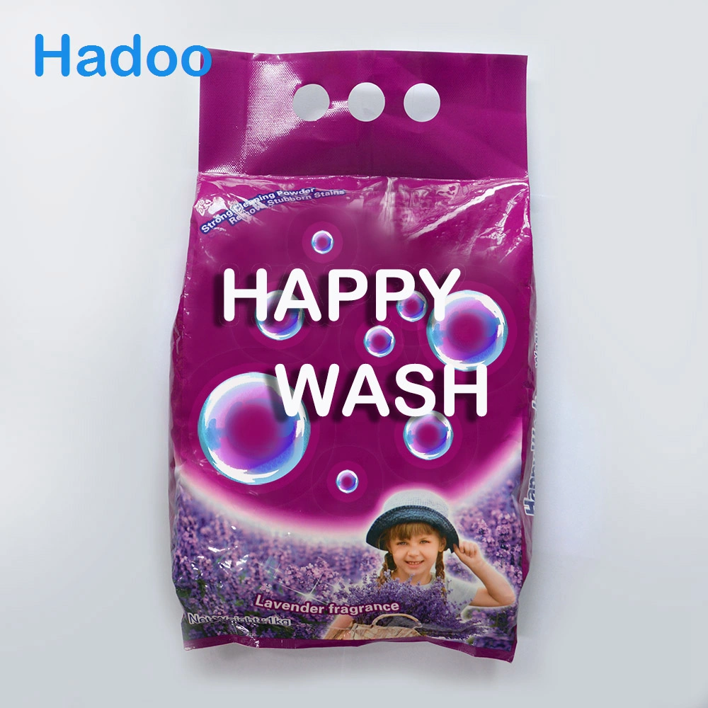 1kg OEM Limpeza diária lavar roupas de detergente em pó de lavandaria com a marca do cliente