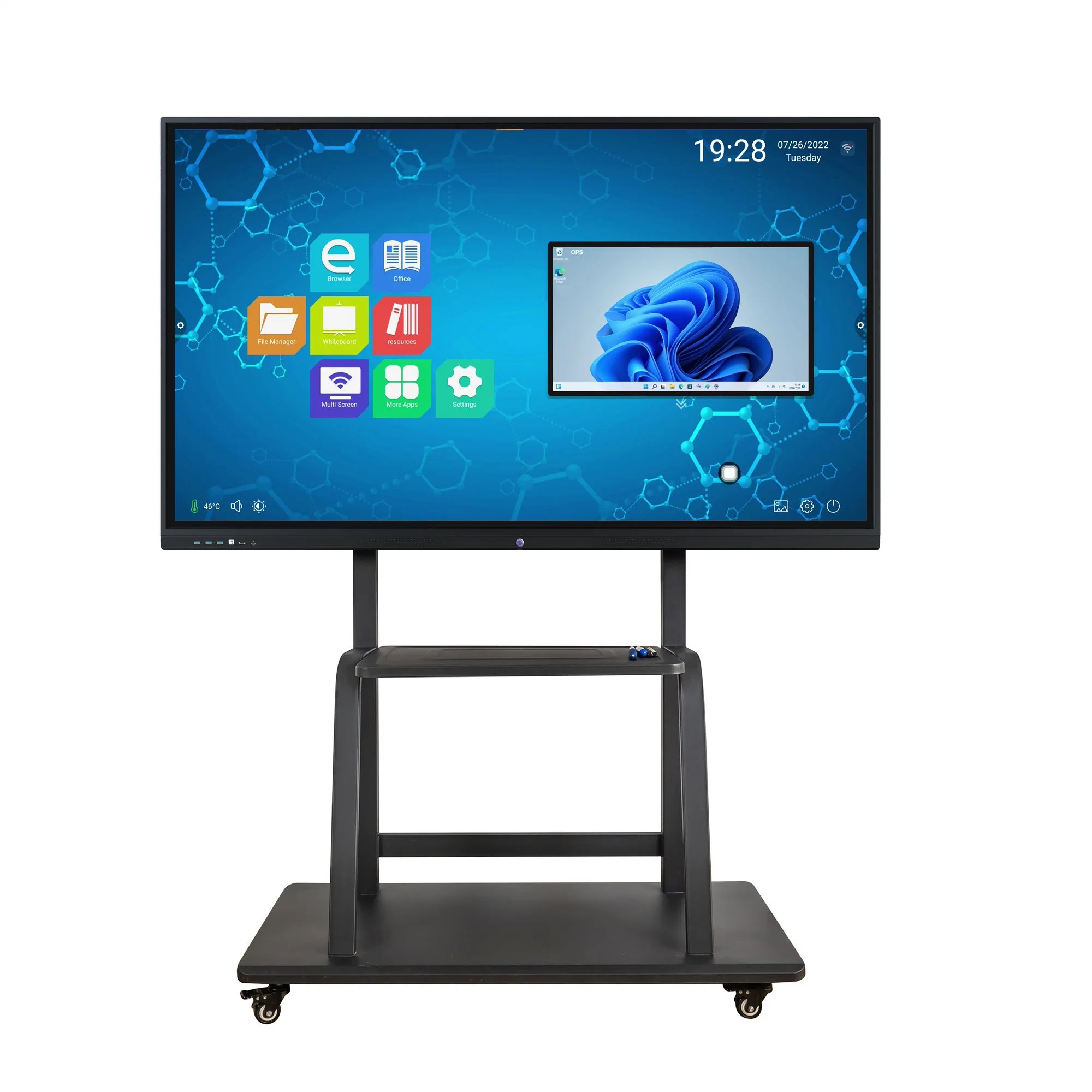 Infrared LED Touch Computer Touch Interactive 20points Multitouch Smart Board Electronic Whiteboard Flat Panel TV LCD Display 110"