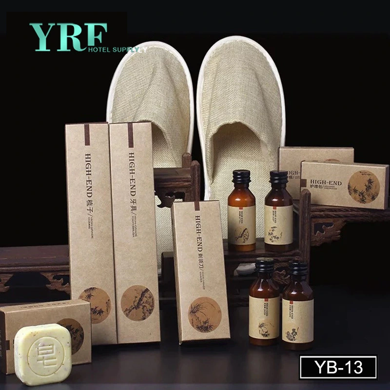 Wholesale Hotel Guest Room 3-5 Star Bathroom Shower Travel Disposable Amenities Guest Logo Toilet Bathroom Soap Shampoo Bath Slipper Amenity Set