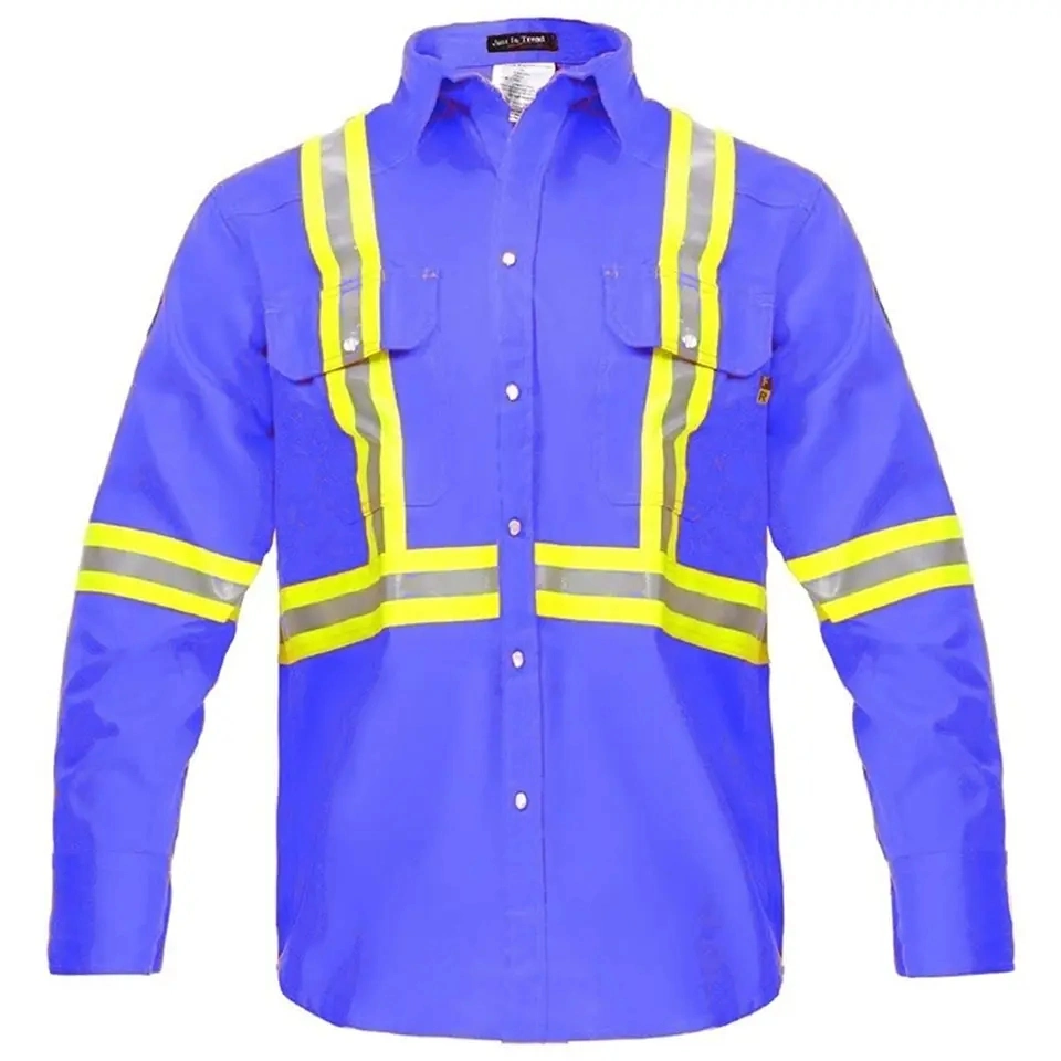 Frc Fire Proof Fire Retardant High Visiblity OEM New Arrival Working Uniform Reflective Long Sleeves Npfa for Men