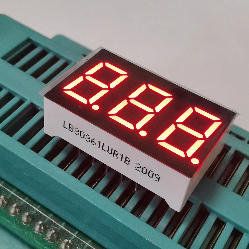 Ultra Red Triple Digit 9.2mm 7 Segment LED Display Common Cathode for Instrument Panel