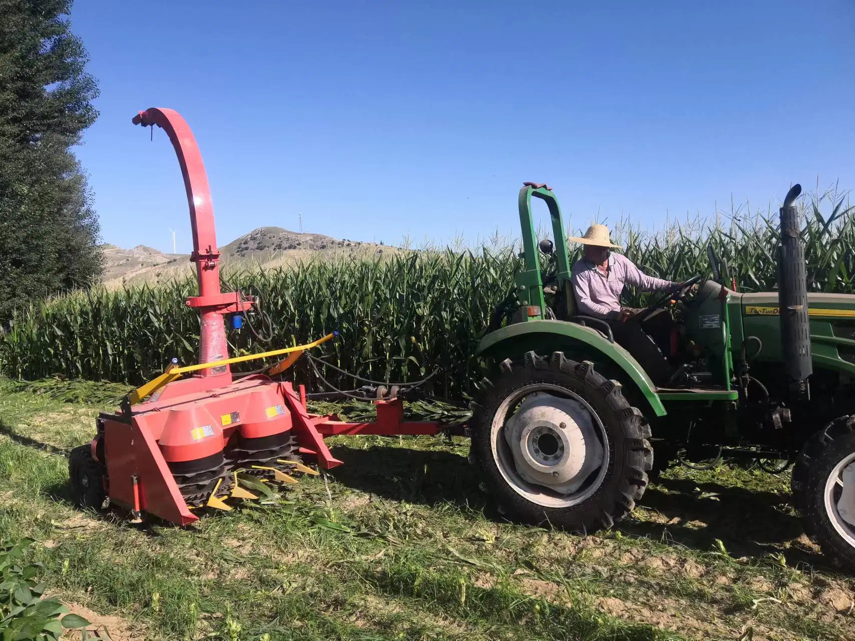 Agricultural Green Forage Harvester Mini Sweet Corn Silage Combine Harvester Tractor Machines for Sale