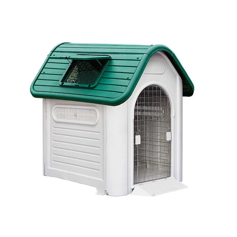 Cage extérieure luxueuse pour animaux de compagnie, résistante, imperméable, grande Maison pour chiens avec Skylight et porte en métal