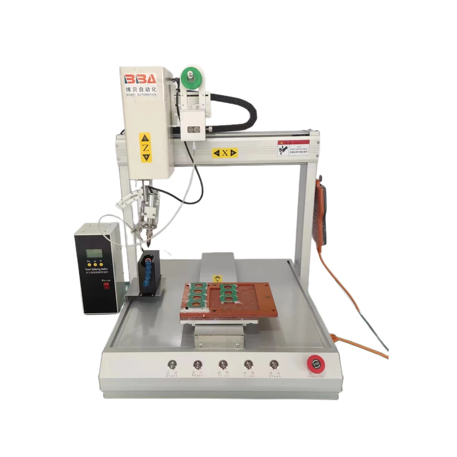 Bba Automatic Soldering Machine Electronic Table Top Plastic Phone Mobile Data Cable Wire USB PCB LED Strip Light Soldering Robot System
