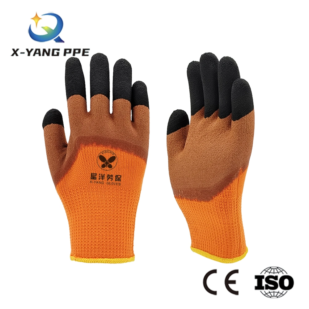 7g Looped Terry Napping Latex Foam 3/4 Half Coated Finger Reinforce Labor Protection Work Working Industrial Construction Gloves