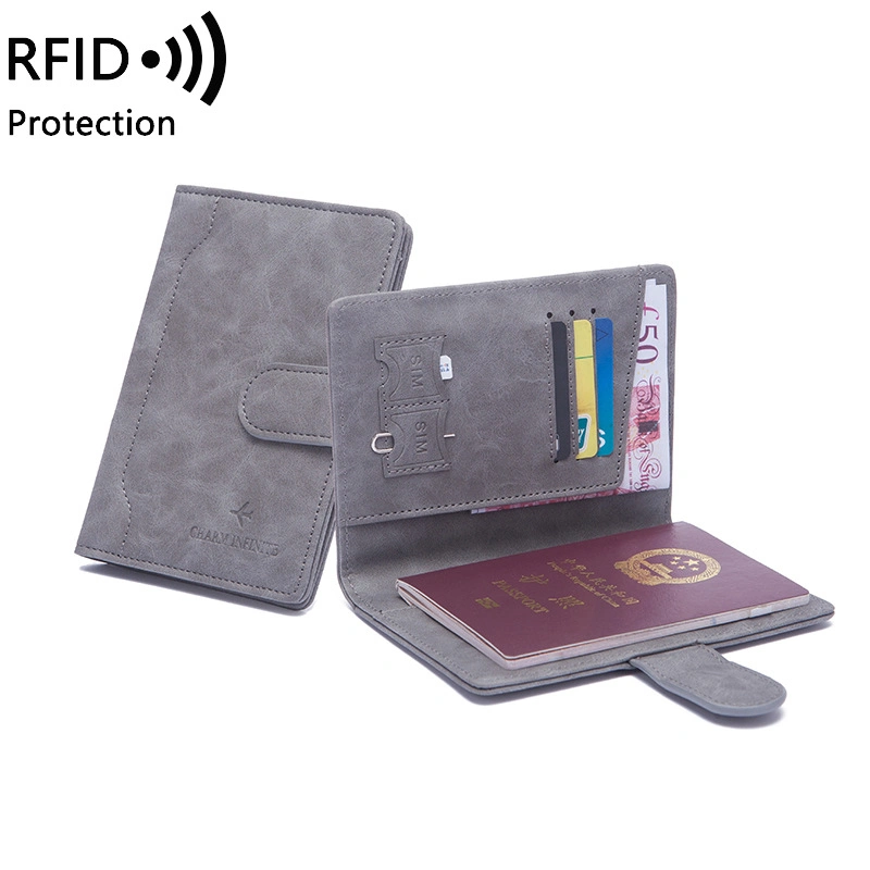 Passport Bag New Short Style Korean Version Multifunctional Anti-Degaussing RFID Document Holder Passport Book