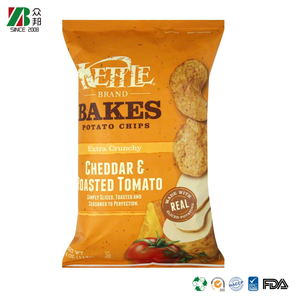 Custom Laminated Aluminum Potato Chips Sachet Automatic Packaging Composite Poly Roll Film